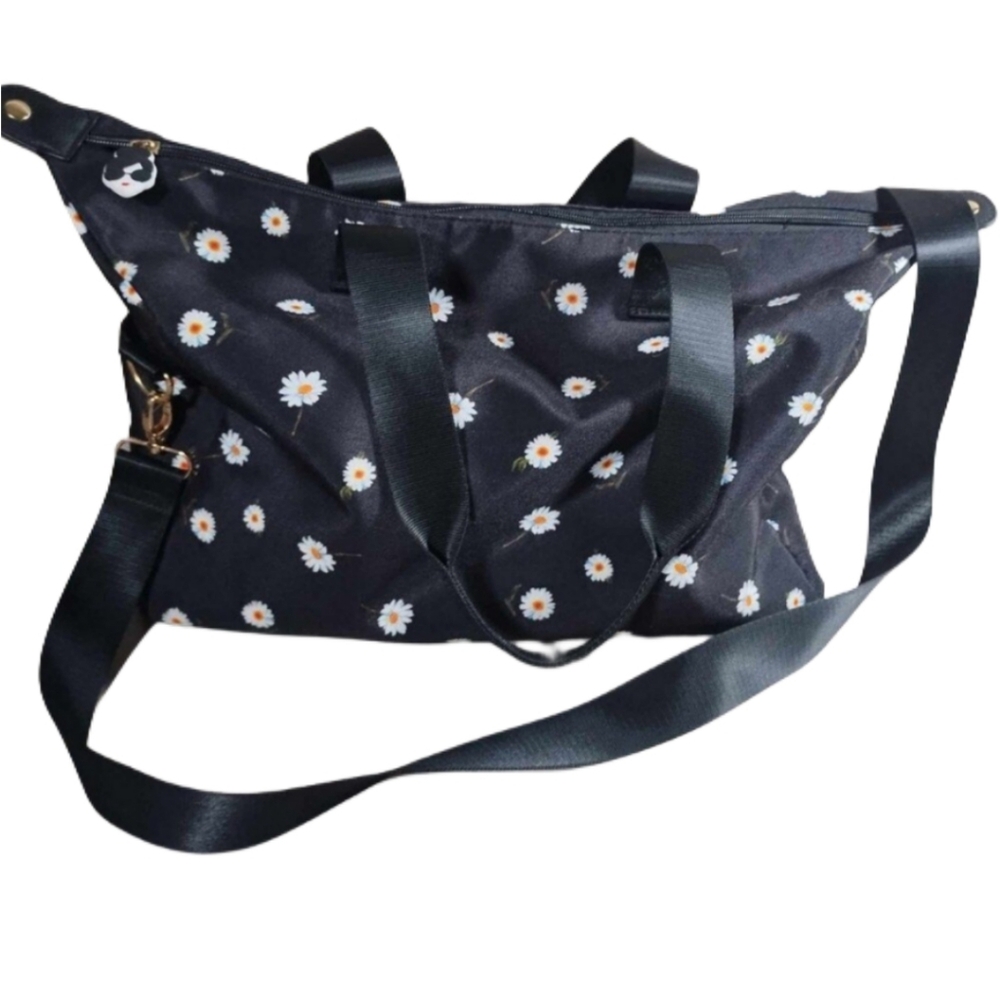 Alice and olivia weekender duffle bag, daisies, cutesy , rosegold